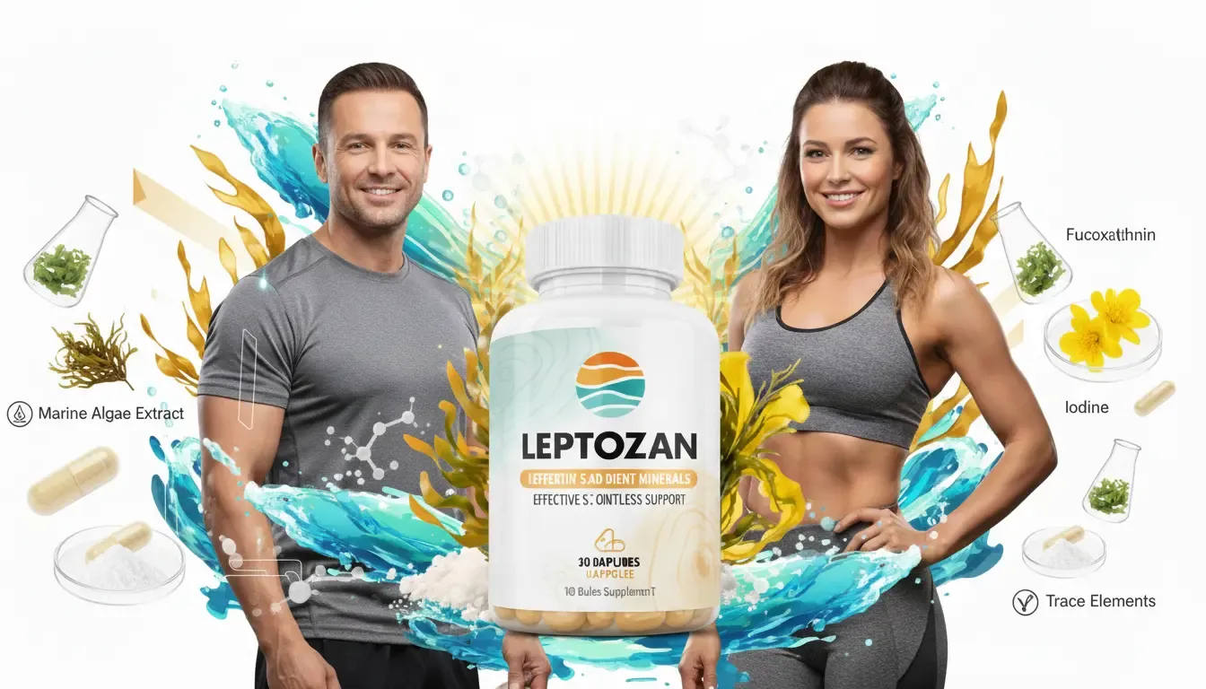 Infographic showing how Leptozan supports metabolism, appetite, and energy